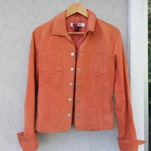 Orange suede jacket